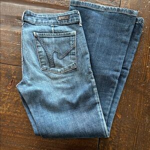 Citizens of Humanity Women’s Blue Denim Jeans - Classic wide Leg